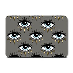 Eyes Pattern Small Doormat  by Valentinaart