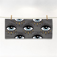 Eyes Pattern Hand Towel by Valentinaart