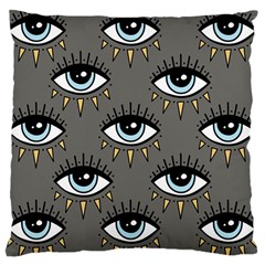 Eyes Pattern Large Cushion Case (two Sides) by Valentinaart