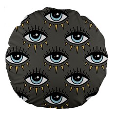 Eyes Pattern Large 18  Premium Round Cushions