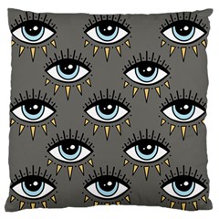 Eyes Pattern Large Flano Cushion Case (two Sides) by Valentinaart