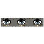 Eyes pattern Small Flano Scarf Back