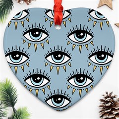 Eyes Pattern Ornament (heart) by Valentinaart