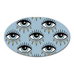 Eyes Pattern Oval Magnet by Valentinaart