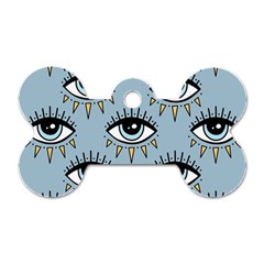 Eyes Pattern Dog Tag Bone (two Sides) by Valentinaart