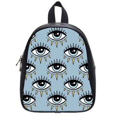 Eyes Pattern School Bag (small) by Valentinaart