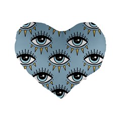 Eyes Pattern Standard 16  Premium Heart Shape Cushions