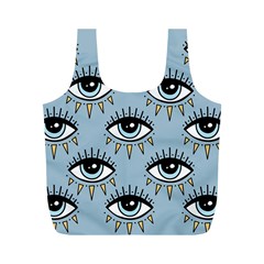 Eyes Pattern Full Print Recycle Bag (m) by Valentinaart