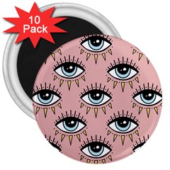 Eyes Pattern 3  Magnets (10 Pack)  by Valentinaart