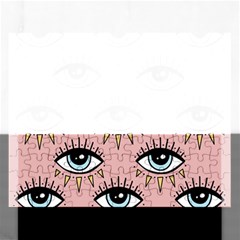 Eyes Pattern Rectangular Jigsaw Puzzl by Valentinaart