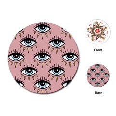 Eyes Pattern Playing Cards Single Design (round)