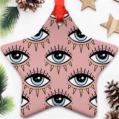 Eyes Pattern Star Ornament (two Sides) by Valentinaart