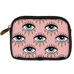 Eyes Pattern Digital Camera Leather Case by Valentinaart