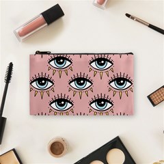 Eyes Pattern Cosmetic Bag (small) by Valentinaart