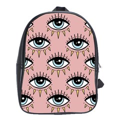 Eyes Pattern School Bag (large) by Valentinaart