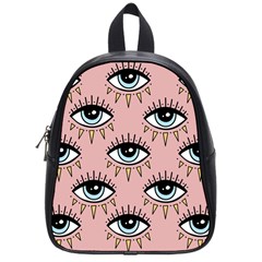 Eyes Pattern School Bag (small) by Valentinaart