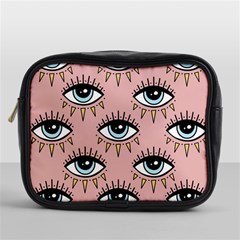 Eyes Pattern Mini Toiletries Bag (one Side) by Valentinaart