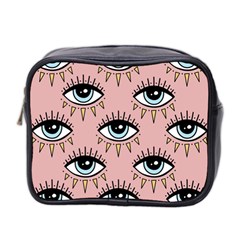 Eyes Pattern Mini Toiletries Bag (two Sides) by Valentinaart