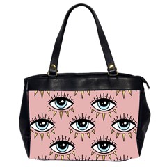 Eyes Pattern Oversize Office Handbag (2 Sides) by Valentinaart