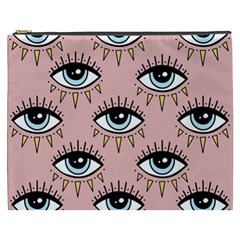 Eyes Pattern Cosmetic Bag (xxxl) by Valentinaart