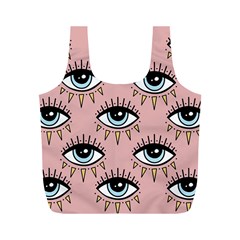 Eyes Pattern Full Print Recycle Bag (m) by Valentinaart