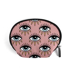 Eyes Pattern Accessory Pouch (small) by Valentinaart