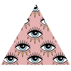 Eyes Pattern Wooden Puzzle Triangle by Valentinaart