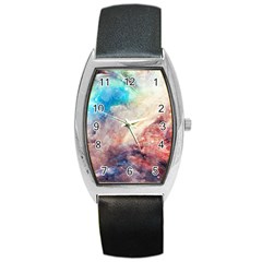 Abstract painting Barrel Style Metal Watch