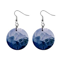 Blue ocean Mini Button Earrings