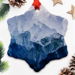 Blue ocean Snowflake Ornament (Two Sides)