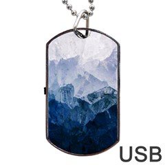 Blue ocean Dog Tag USB Flash (Two Sides)