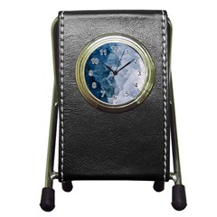 Blue mountains Pen Holder Desk Clock