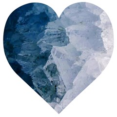 Blue mountains Wooden Puzzle Heart