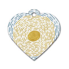 Summer sky Dog Tag Heart (One Side)