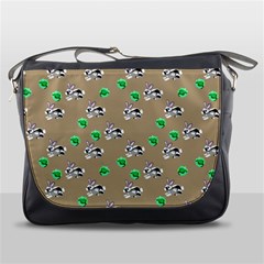 Bunnies Pattern Messenger Bag by bloomingvinedesign