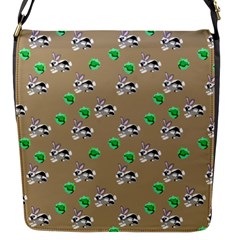 Bunnies Pattern Flap Closure Messenger Bag (s) by bloomingvinedesign