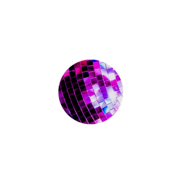 Purple Disco Ball 1  Mini Buttons