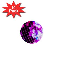 Purple Disco Ball 1  Mini Buttons (10 Pack)  by essentialimage