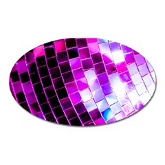 Purple Disco Ball Oval Magnet by essentialimage