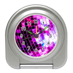 Purple Disco Ball Travel Alarm Clock by essentialimage