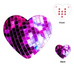 Purple Disco Ball Playing Cards Single Design (Heart) Front