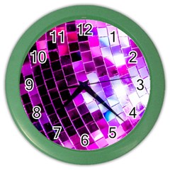 Purple Disco Ball Color Wall Clock by essentialimage