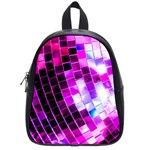 Purple Disco Ball School Bag (Small) Front