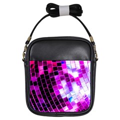 Purple Disco Ball Girls Sling Bag by essentialimage