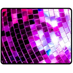 Purple Disco Ball Fleece Blanket (medium)  by essentialimage