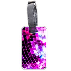 Purple Disco Ball Luggage Tag (one Side) by essentialimage