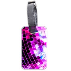 Purple Disco Ball Luggage Tag (two Sides) by essentialimage