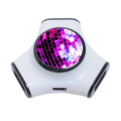 Purple Disco Ball 3-port Usb Hub by essentialimage