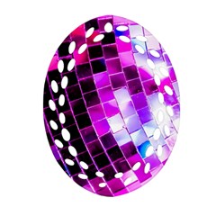 Purple Disco Ball Ornament (oval Filigree) by essentialimage