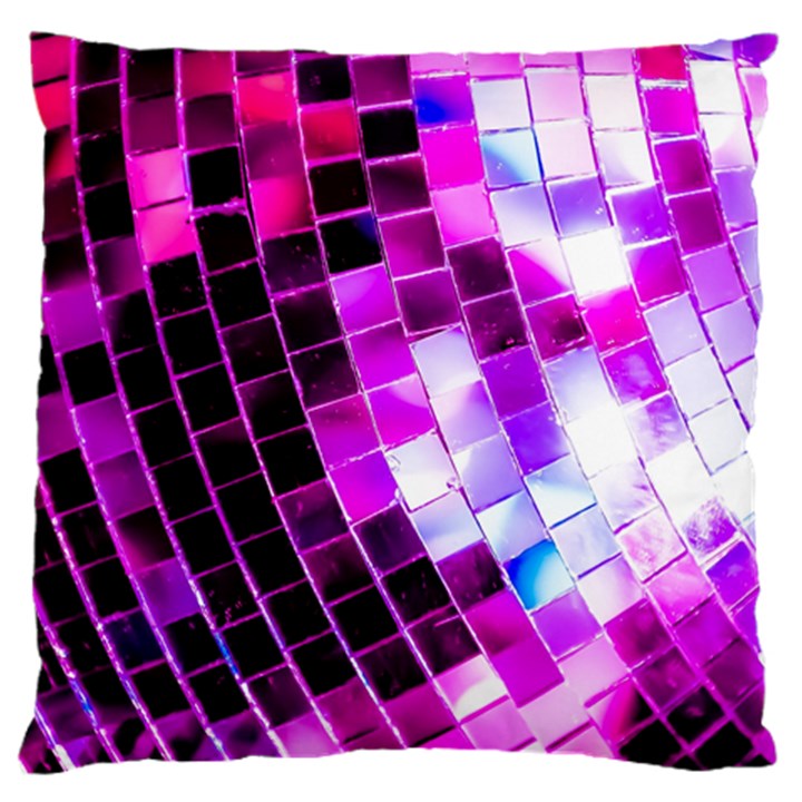 Purple Disco Ball Large Cushion Case (One Side)